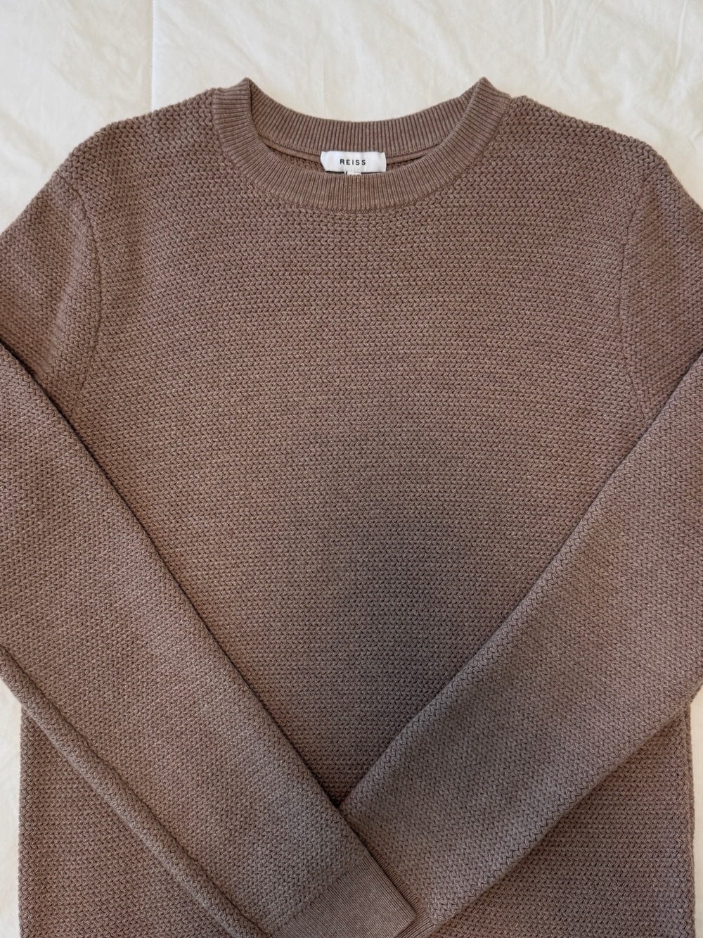 Reiss Men’s Crewneck Sweater in Taupe - Picture 2 of 6